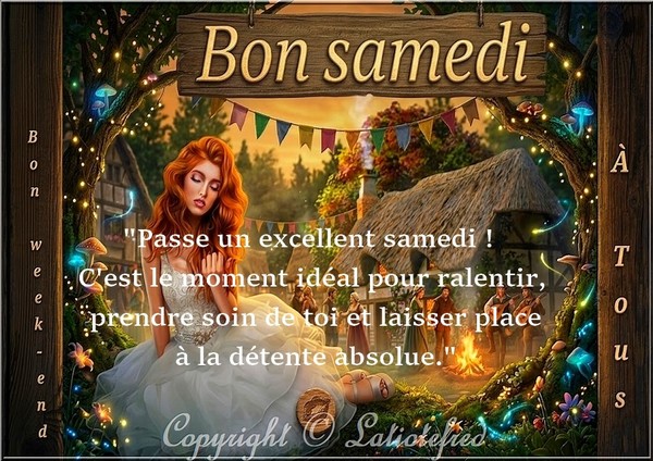 Bon samedi à tous bisous 