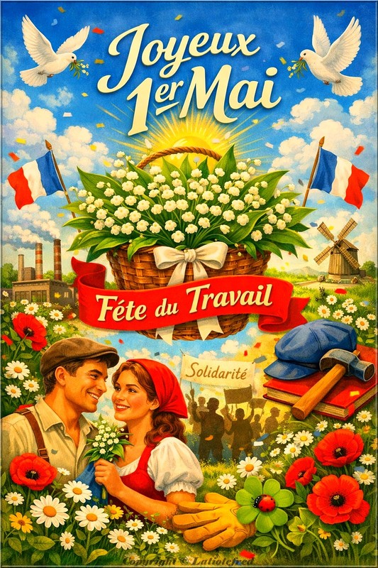 Bon 1er mai à tous bisous 